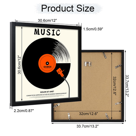 ccdcc 12x12 LP cover display emphasizes elegant tempered-glass protection.