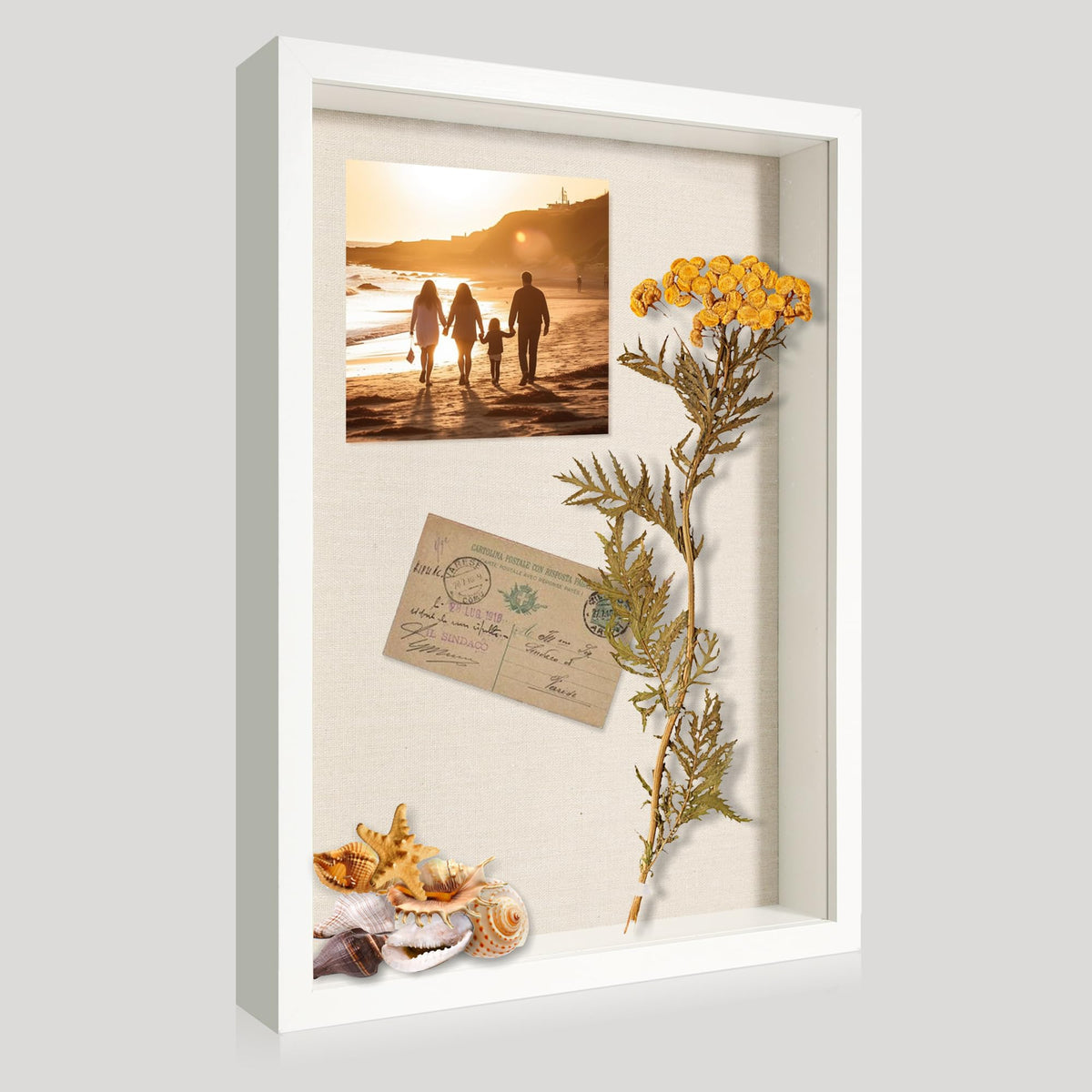 CCDCC 12x16 shadow box front view with tempered glass for clear display and protection.