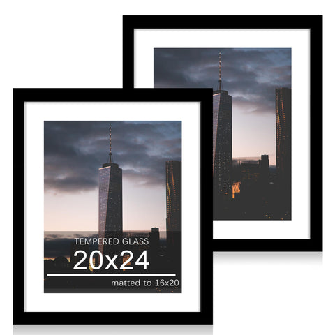 ccdcc 20x24 poster frame 2-pack with tempered glass for clear, protected displays