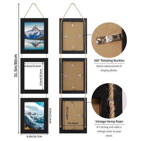 ccdcc collage frame set adds rustic decor for cabin or beach house.