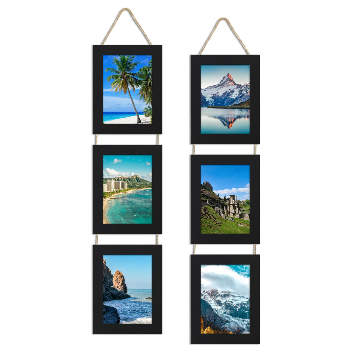 ccdcc rustic 5x7 collage frame set of 2 with real glass showcases memories clearly.