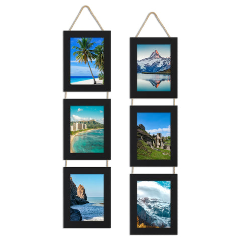 ccdcc rustic 5x7 collage frame set of 2 with real glass showcases memories clearly.