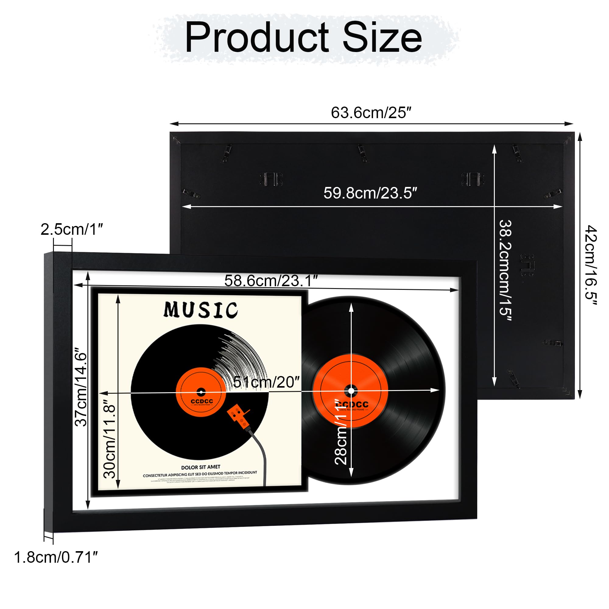 ccdcc wall-mount setup illustrates horizontal or vertical display options with metal hooks