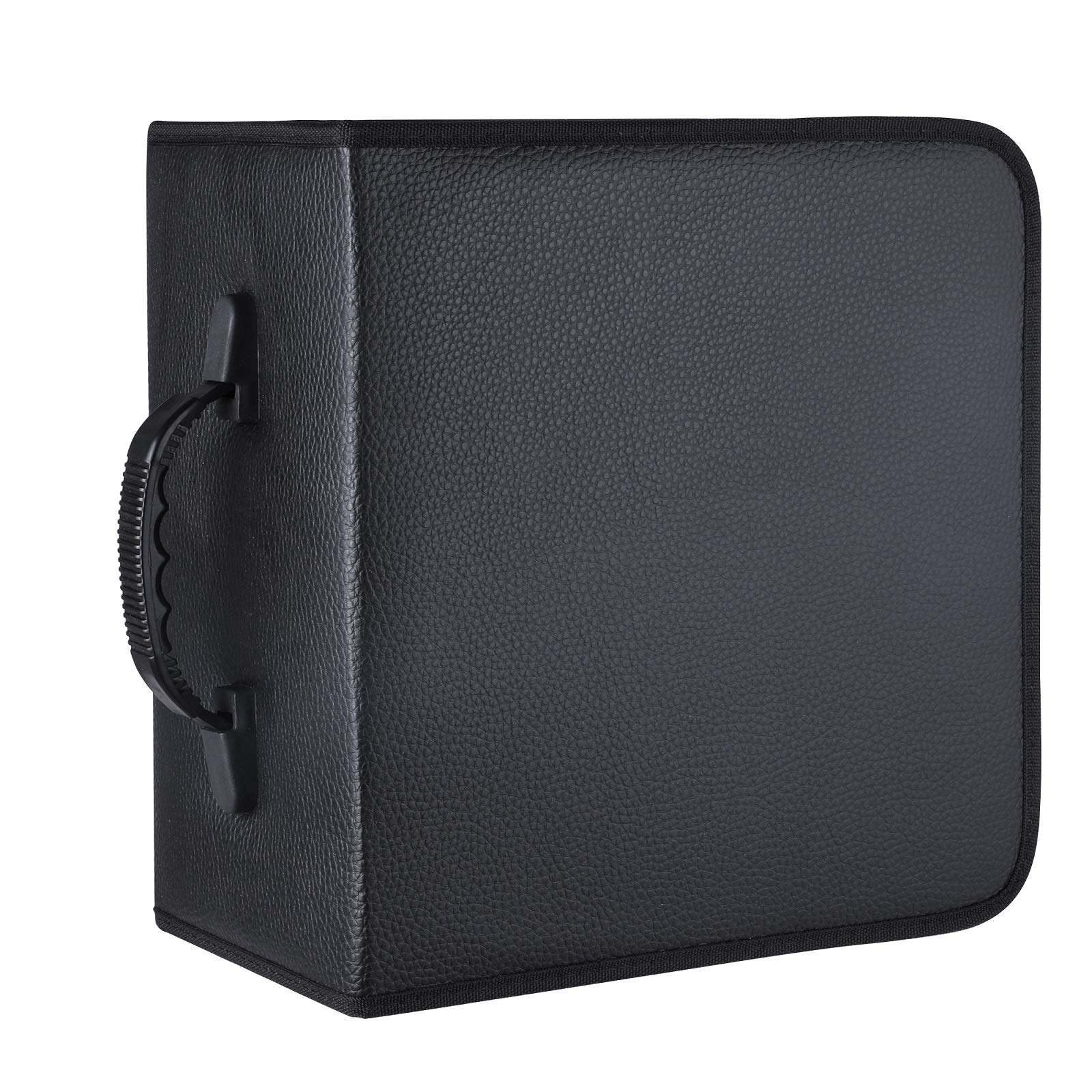 CCidea black 400-capacity media organizer in a tidy setup