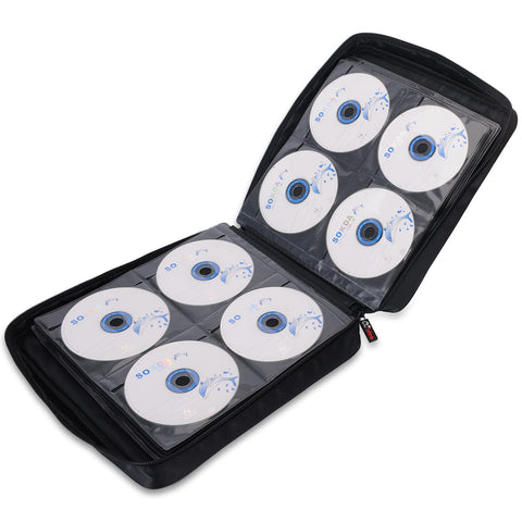 CCidea CD/DVD case holder in car glove box, ideal for travel and on-the-go entertainment.