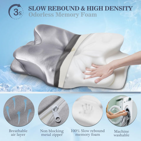 CCidea memory foam core adapts to neck shape for comfort