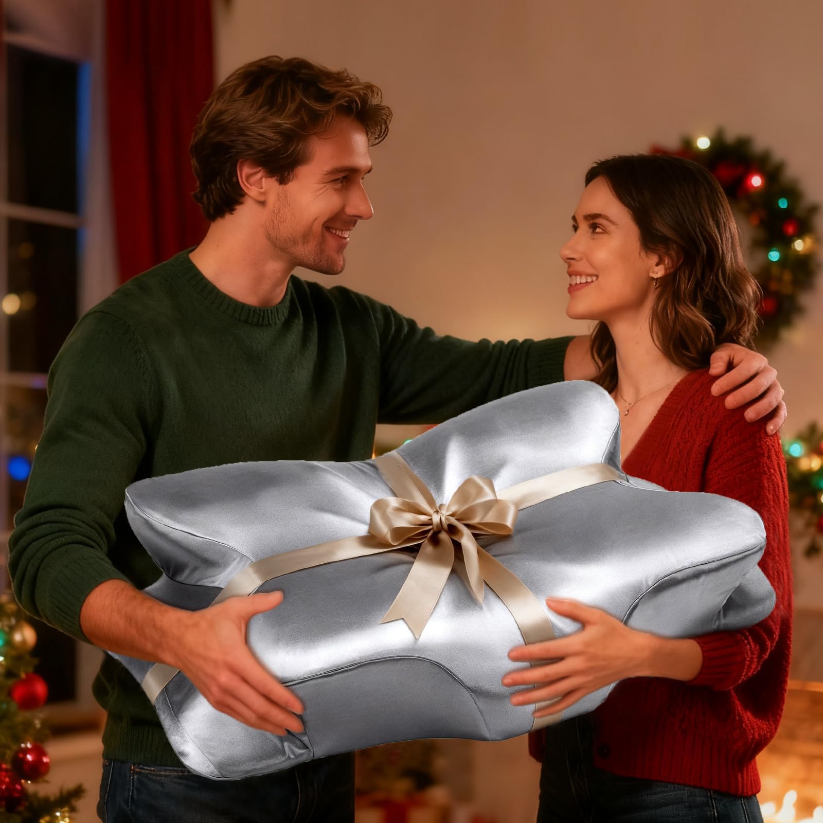 CCidea silver-gray satin pillowcase keeps skin cool and hair smooth