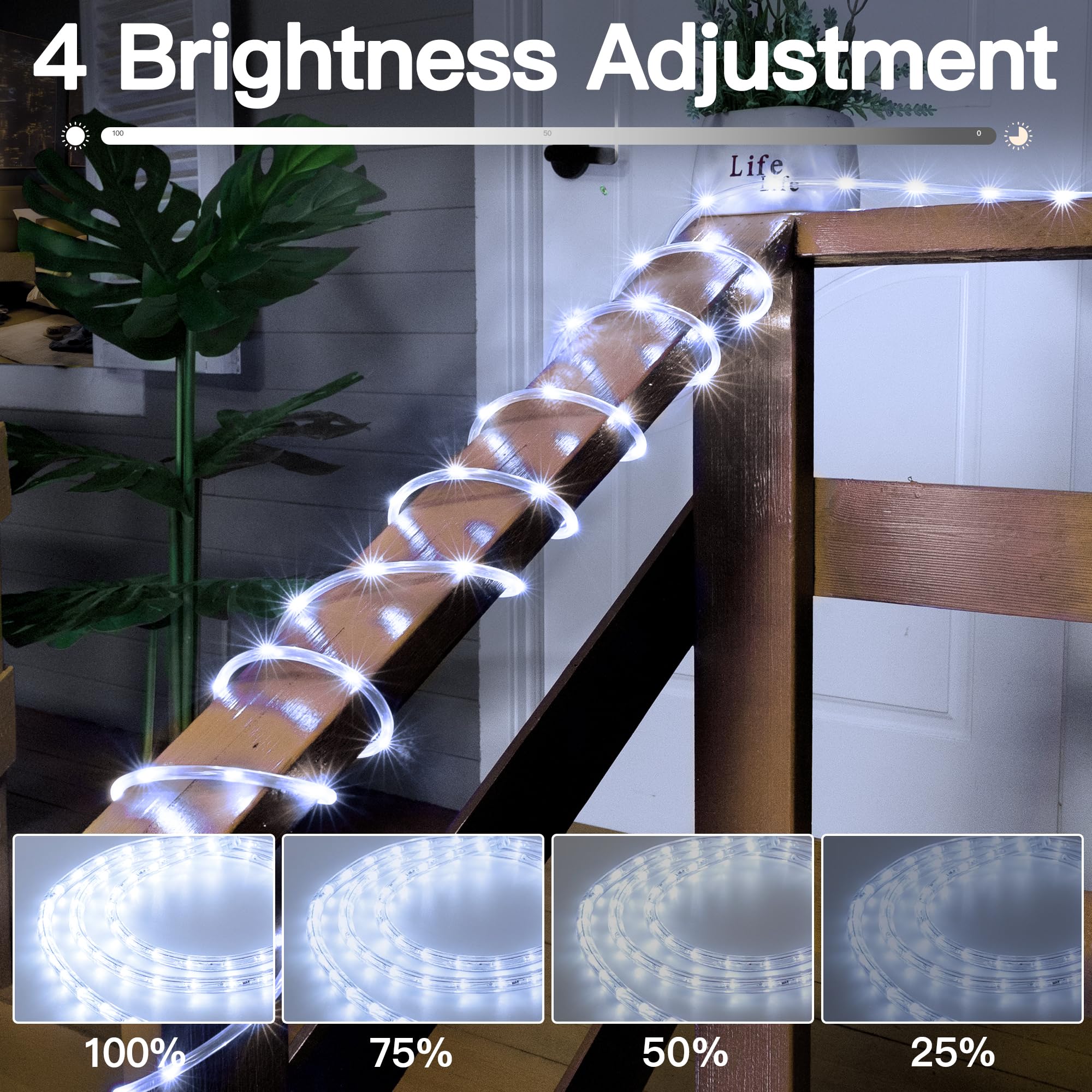 Ccinny flexible round tube rope light bends to create shapes