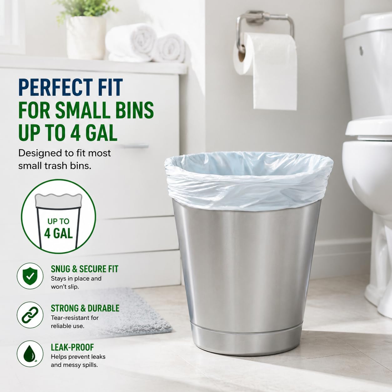 CCLINERS lavender trash bag in office bin offers subtle fragrance