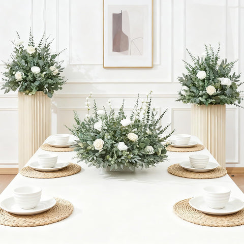 CCPanda artificial eucalyptus bouquet-arranging stems for custom floral creations