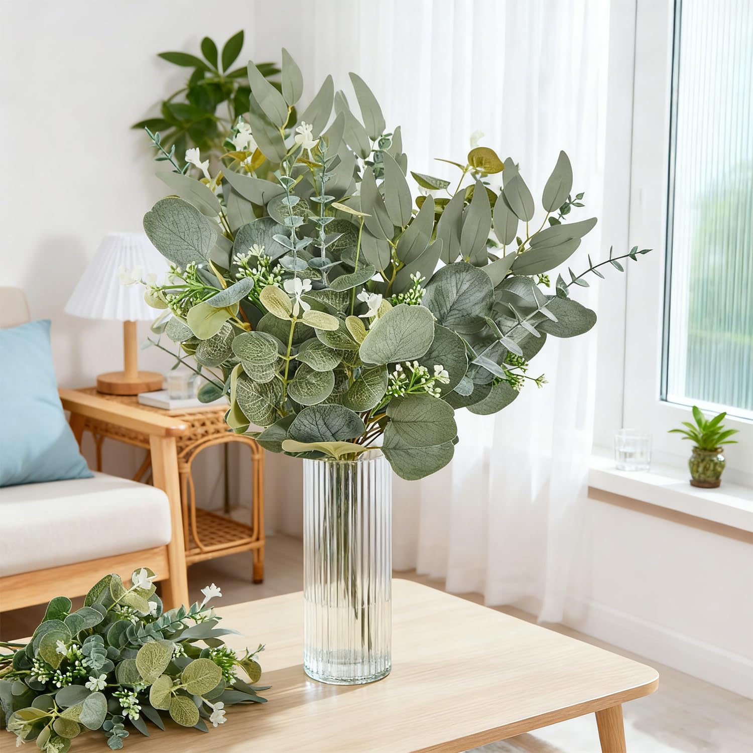 CCPanda artificial eucalyptus home-decor stems elevate table centerpieces