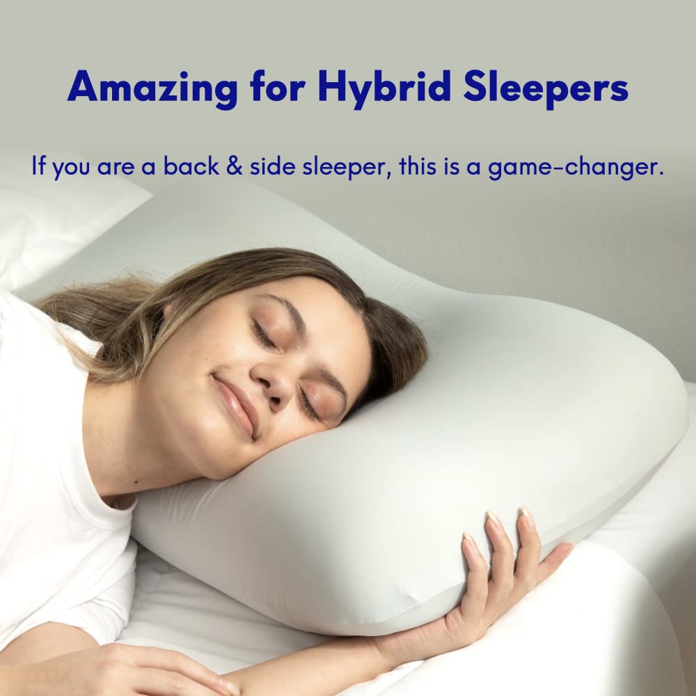C CUSHION LAB Deep Sleep Pillow dual-density foam with plush top and supportive base.