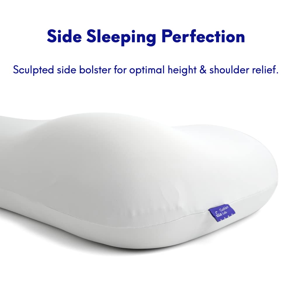 C CUSHION LAB Deep Sleep Pillow shoulder-area detail supports shoulder alignment.