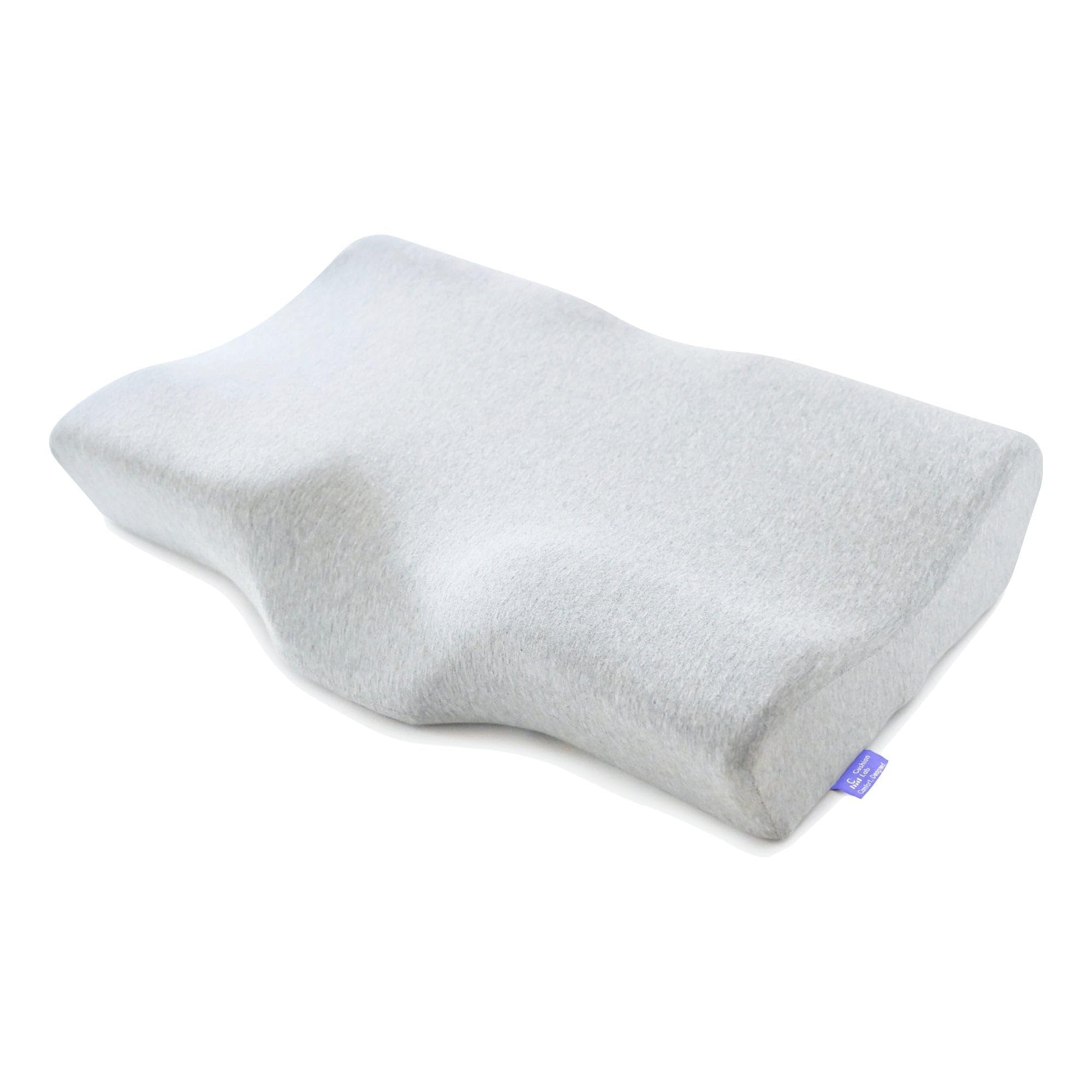 C CUSHION LAB extra dense cervical pillow front view highlighting firm neck support.