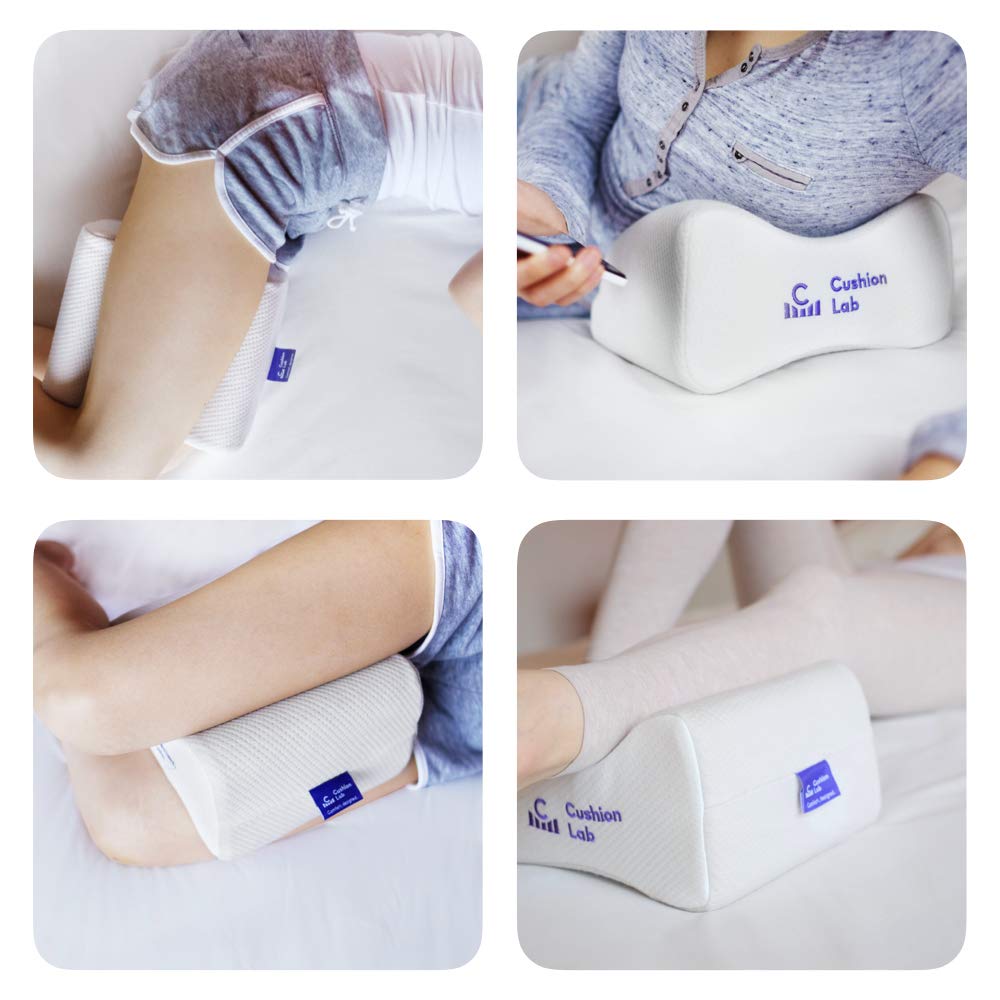 C CUSHION LAB large-size knee pillow provides extra support for deeper rest.