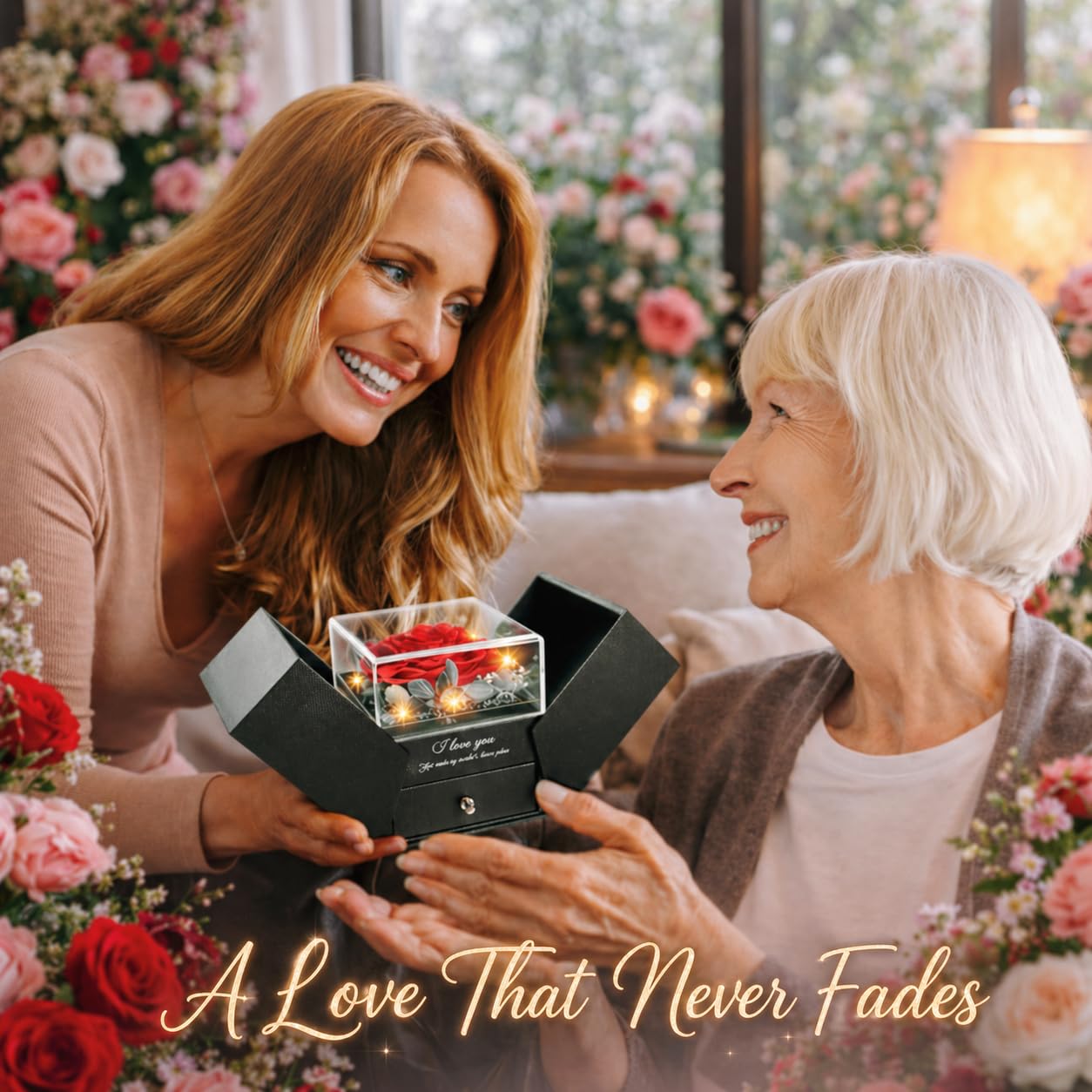 cdco Forever Love preserved rose lasts 3-5 years for lasting beauty.