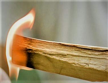 CDE Creations Palo Santo burn-ready stick emitting cozy smoke