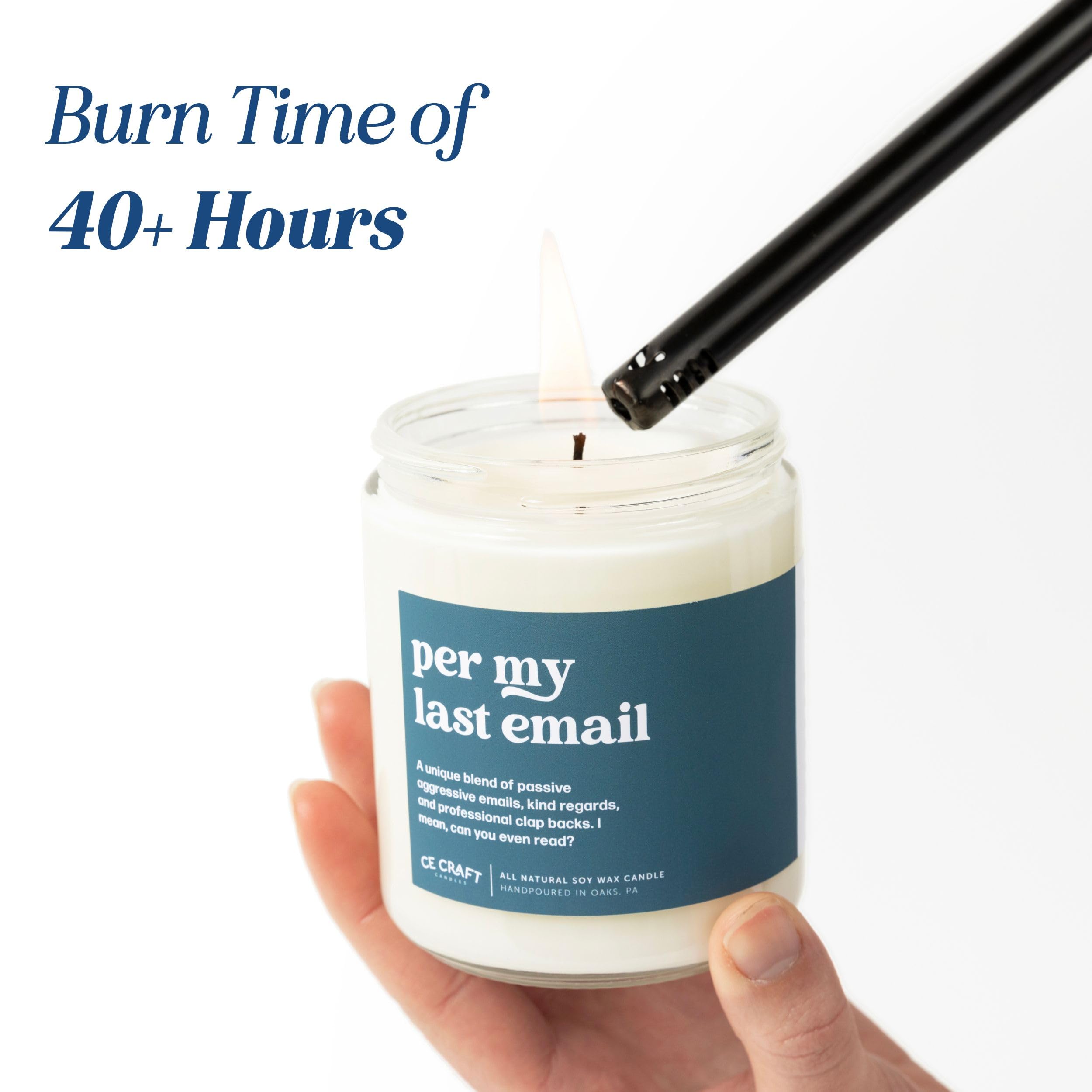 CE CRAFT Dodgers win candle burn time graphic, 35+ hour rating