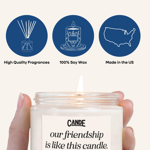 CE CRAFT Soy wax candle close-up, clean-burning formulation for family homes