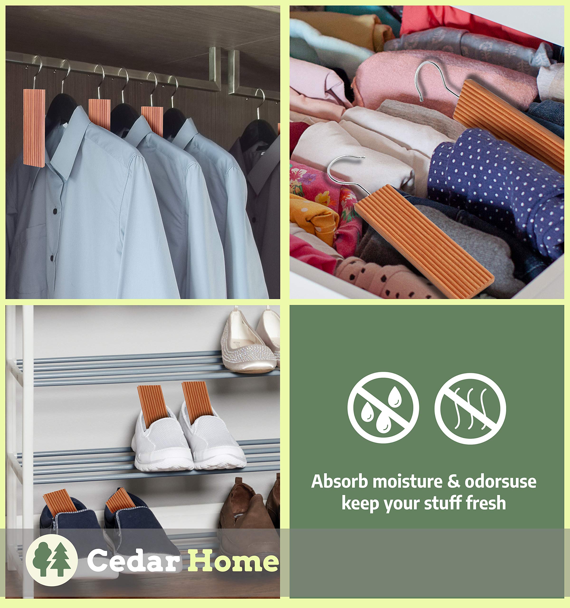 CEDAR HOME Cedar Hyde blocks in shoes and car to reduce odors