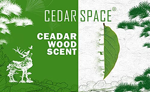 Cedar Space natural cedar fragrance helps maintain welcoming home storage.