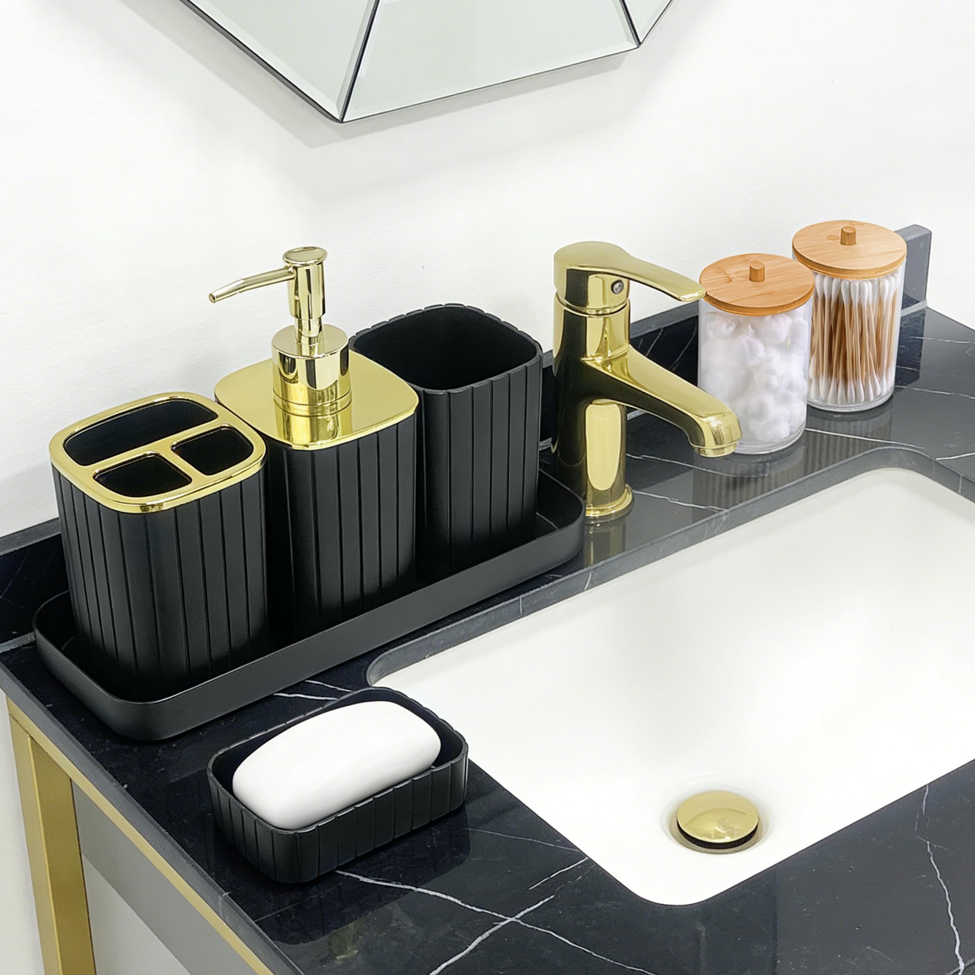 CedarShin black soap dispenser offers controlled, mess-free soap dispensing.