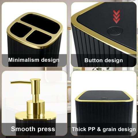 CedarShin black vanity tray consolidates small items neatly.