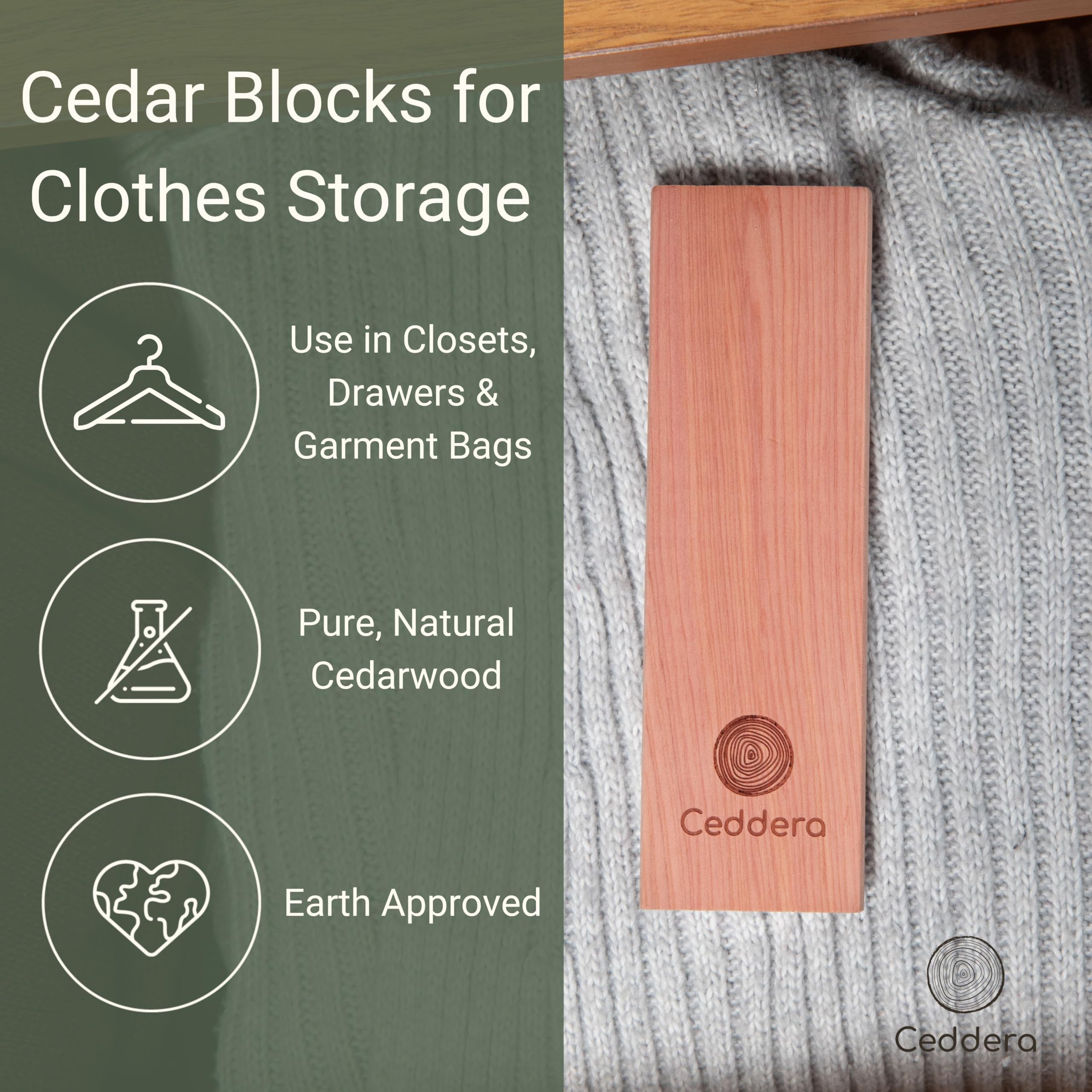 Ceddera cedar grain close-up shows natural fragrance and durability