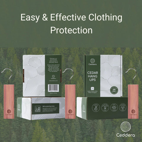 Green planet pledge symbol with Ceddera cedar blocks in storage