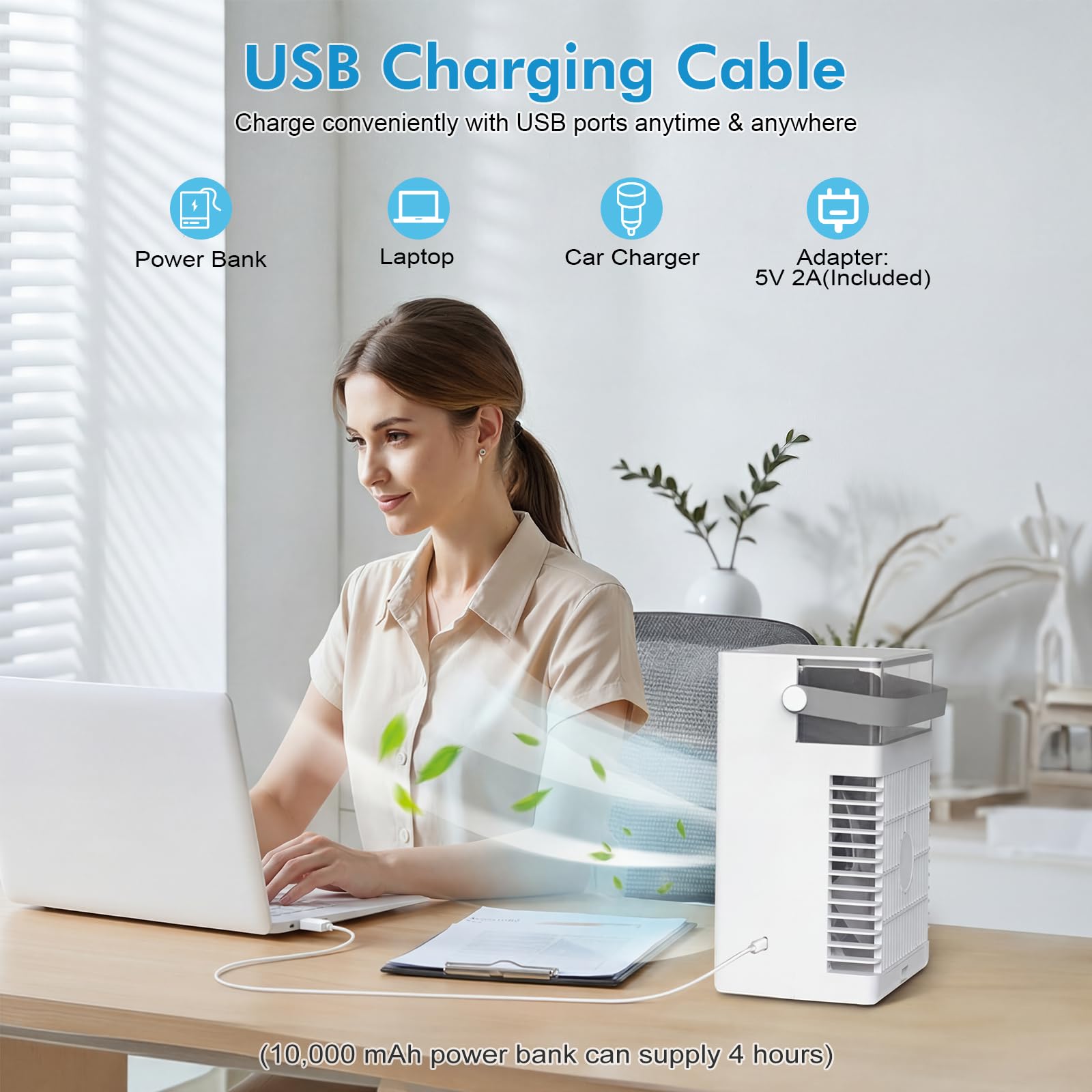 cedeil USB-powered unit can run from laptop, power bank, or car charger