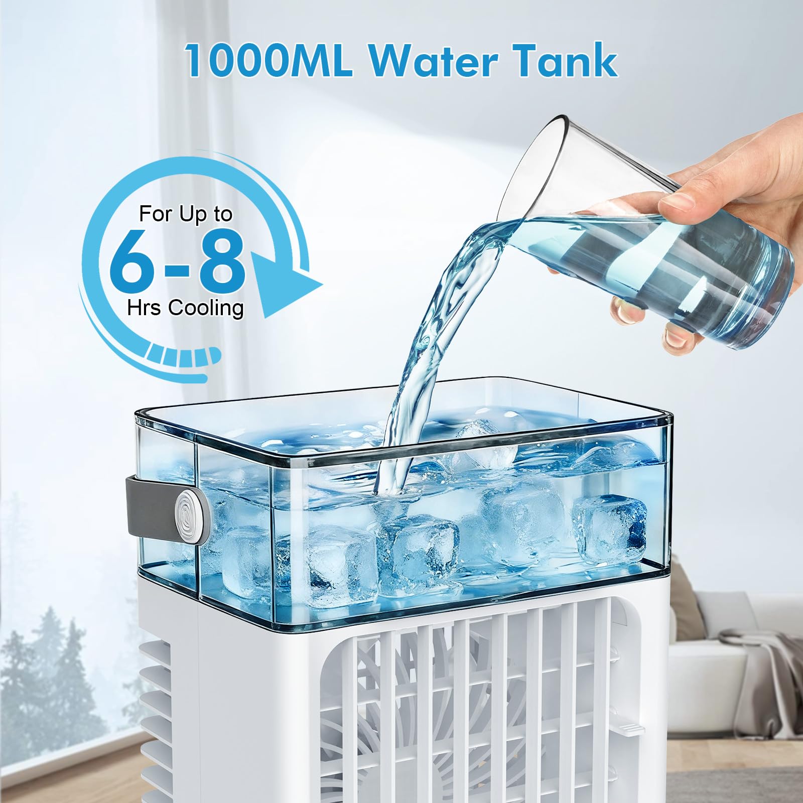 cedeil whisper-quiet 6-blade cooler delivers quiet comfort at a desk
