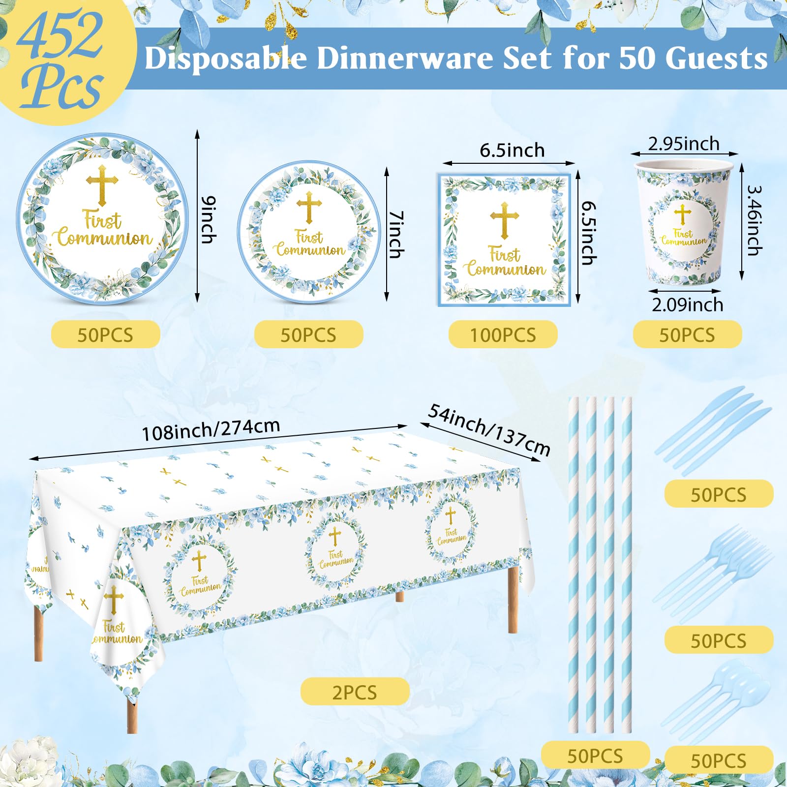 Ceenna first communion cups 9oz ideal for hot or cold beverages.