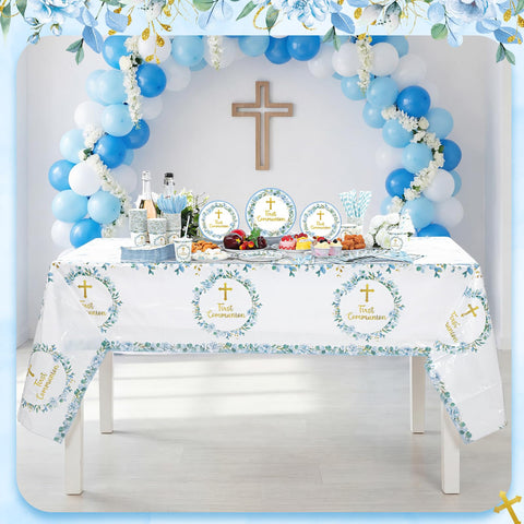Ceenna first communion cutlery set sturdy plastic utensils for easy serving.