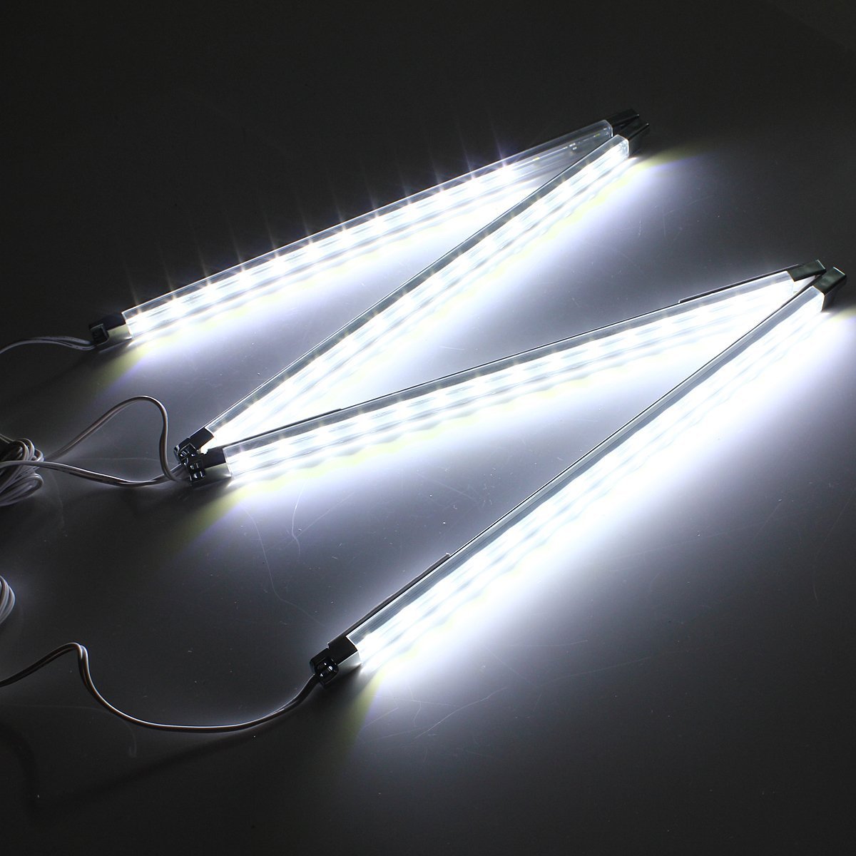 Cefrank plug-in under-cabinet LED light bar discreetly brightening a shelf.