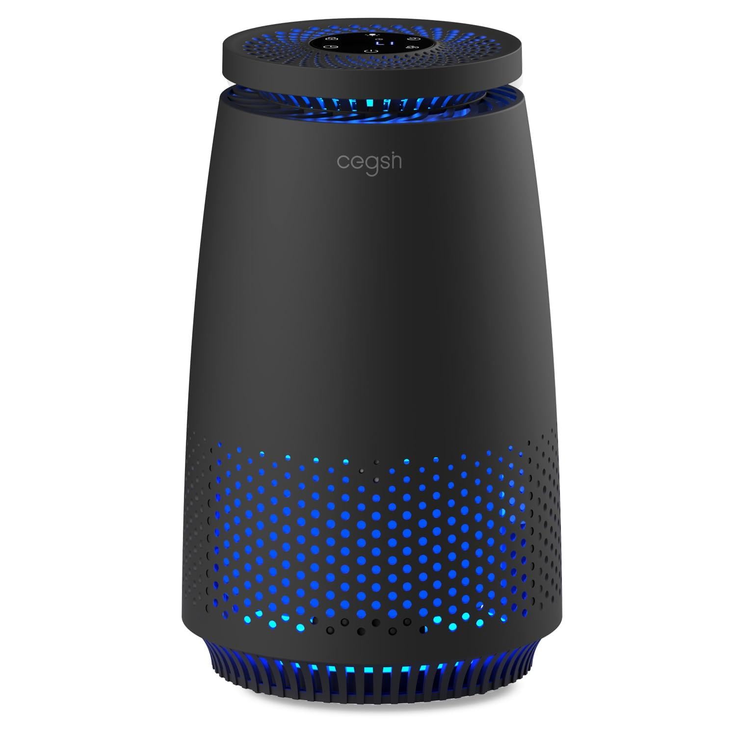 Cegsin AP005C front view of the compact air purifier for clean bedroom air