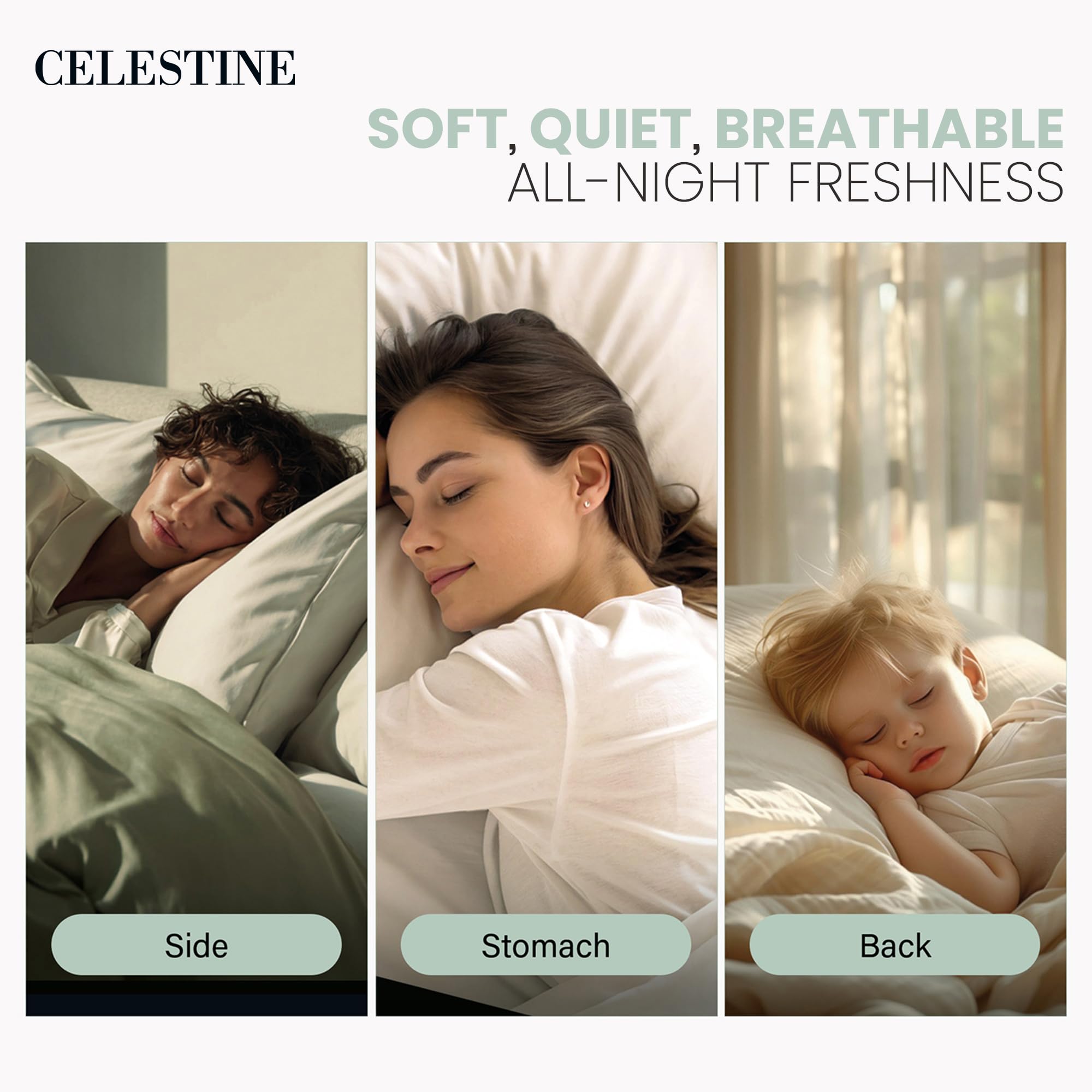 Celestine dust mite resistant pillows for sensitive sleepers