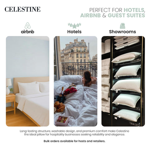 Celestine machine-washable pillows for easy care