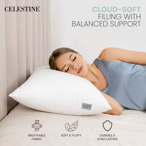 Celestine neck-spine support pillow illustrating ergonomic alignment