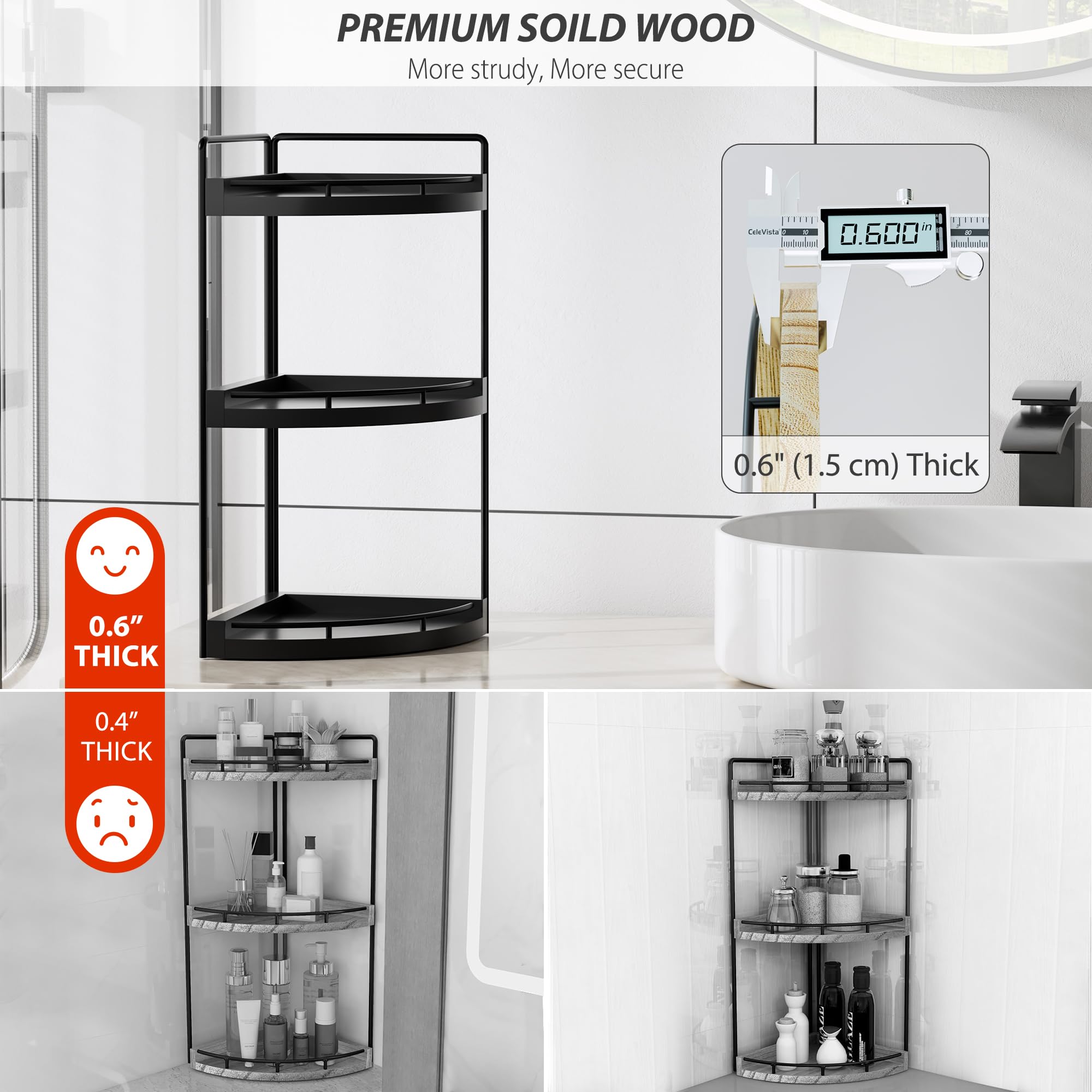CeleVista kitchen-bathroom organization side view demonstrates versatile placement.