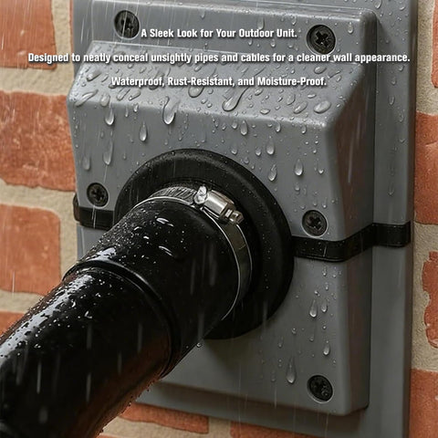 Grey Celinfto cover on flat brick wall shows secure adhesion and a neat finish.