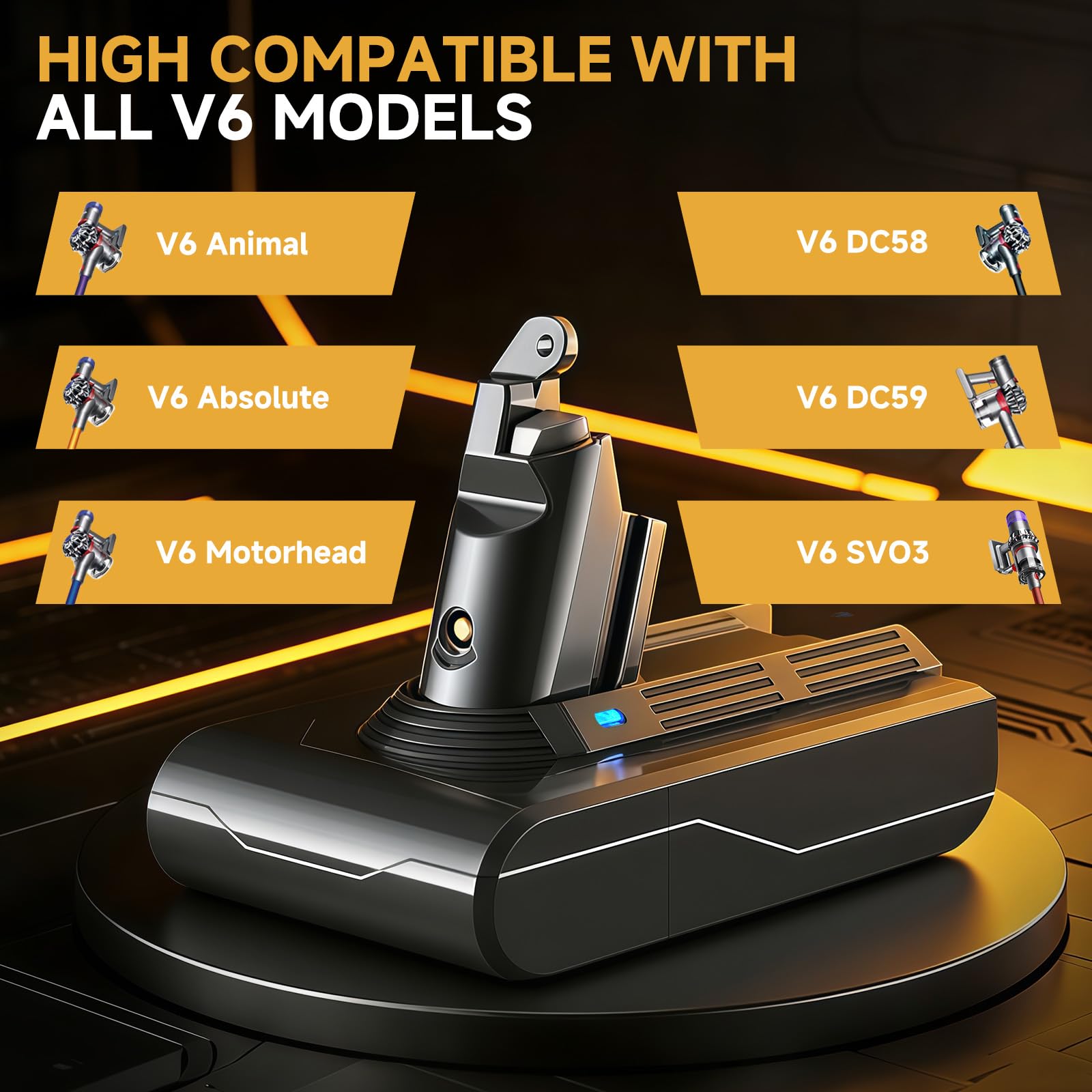 CELLPOW safety features image shows overheating protection for safer vacuum operation.