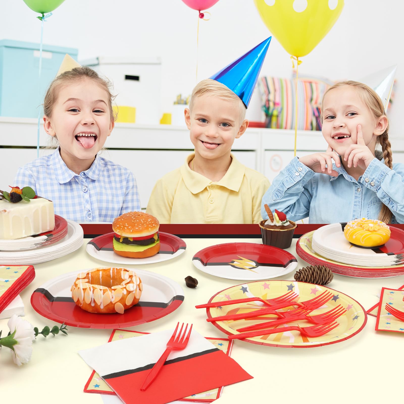 CENLBJ cartoon animation birthday table setting simplifies party prep.