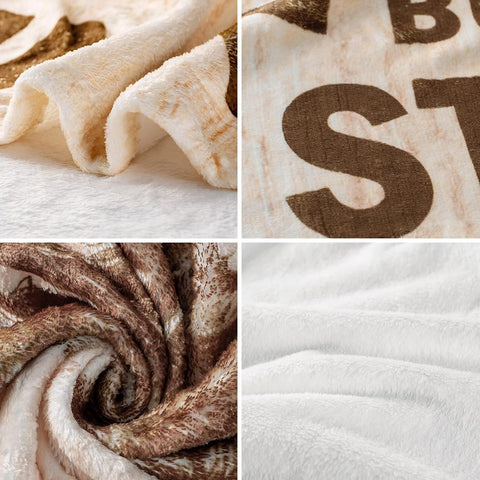 CENSIHER blanket featuring encouraging words to inspire positivity.
