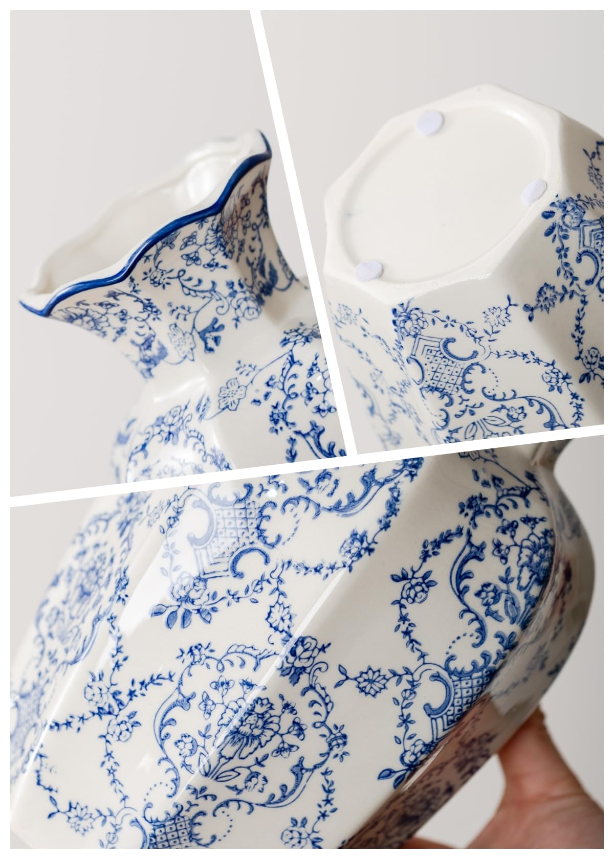 Ceradamay chinoiserie decor vase with blue patterns for stylish interiors