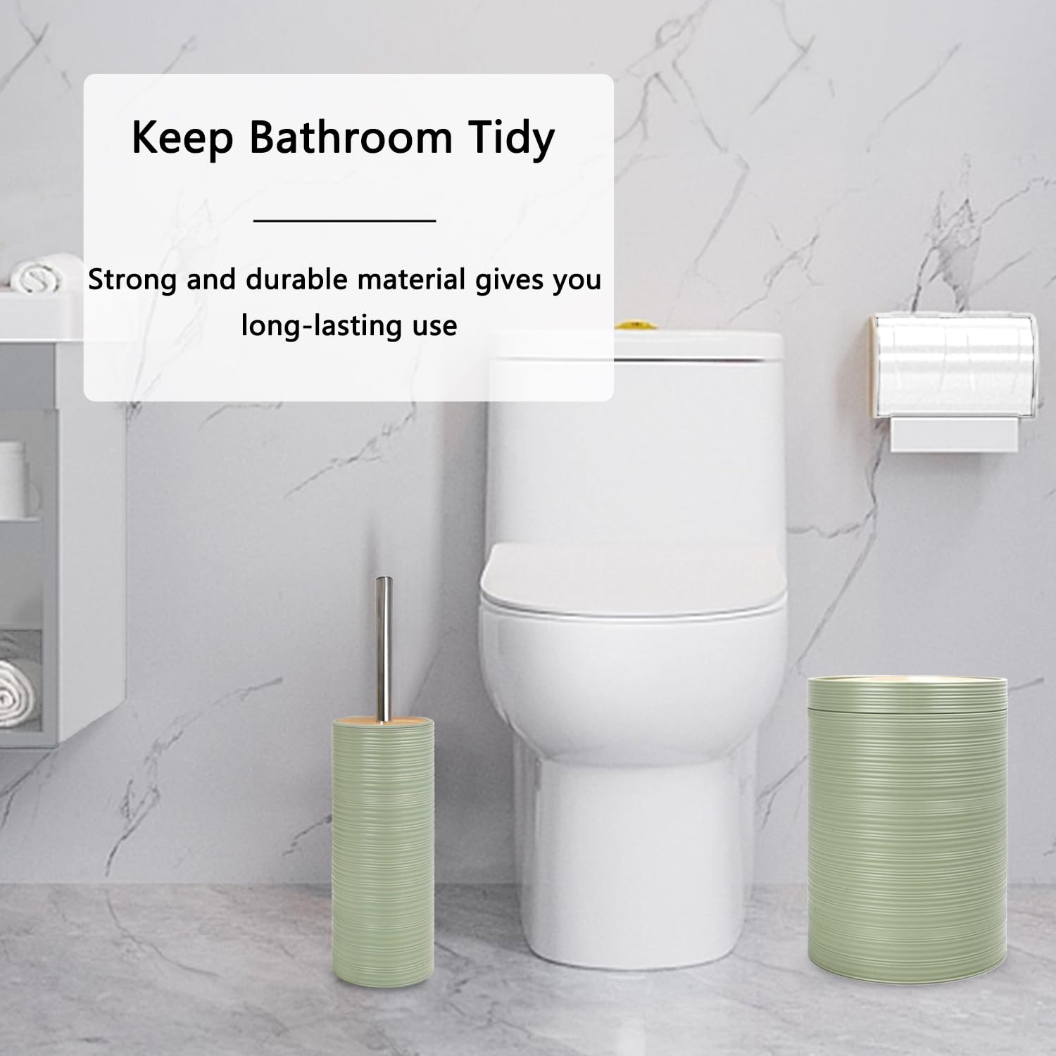 CERBIOR trash can complements the set with discreet waste storage