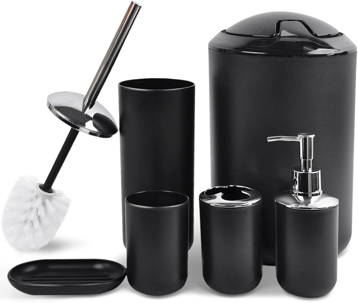 CERBIOR soap dispenser with glossy black finish adds elegant countertop appeal.