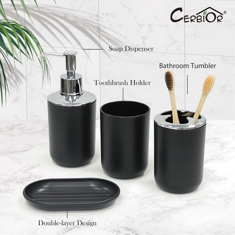 CERBIOR toothbrush cup beside sink offers easy brushing routines.