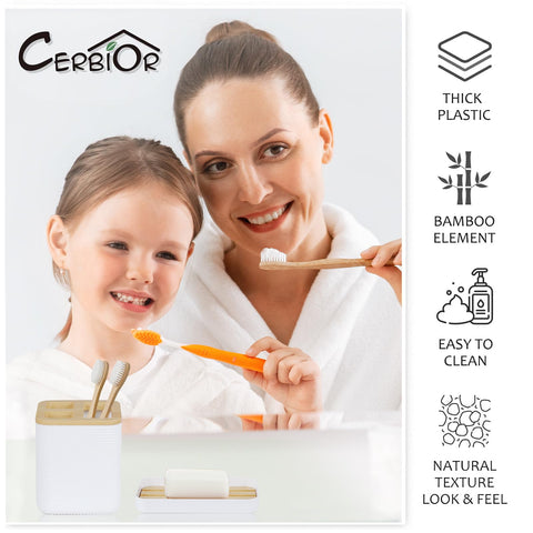 CERBIOR trash can for tidy bathroom waste management