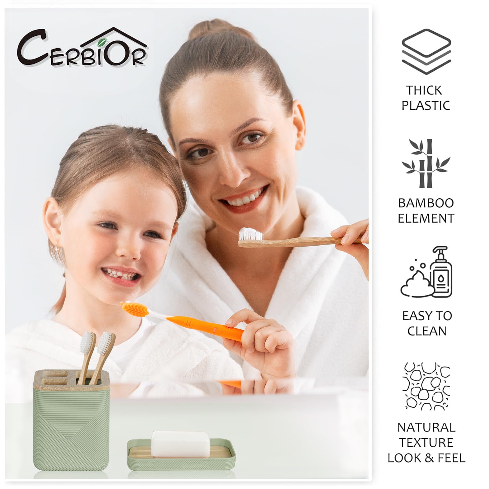 CERBIOR mini trash can keeps counters clean with concealed waste
