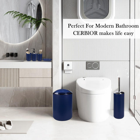 CERBIOR royal blue finish ties the set together